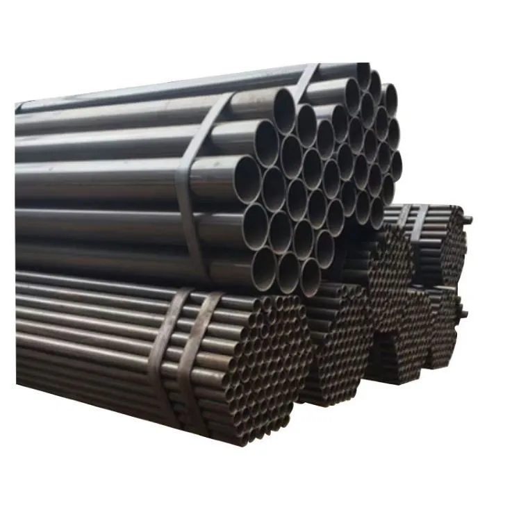 ASTM A53 sch40 mild ms black erw welded steel pipe hollow section Round steel Tube